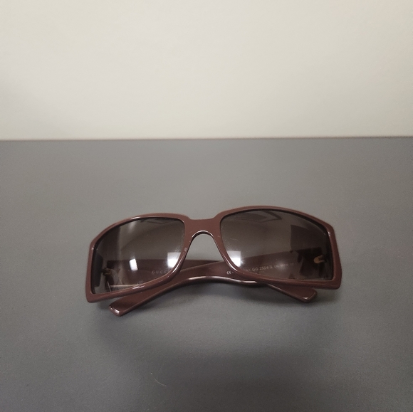 GUCCI Brown acetate Sunglasses with gradient lenses GG Logo Sign - Picture 2 of 7